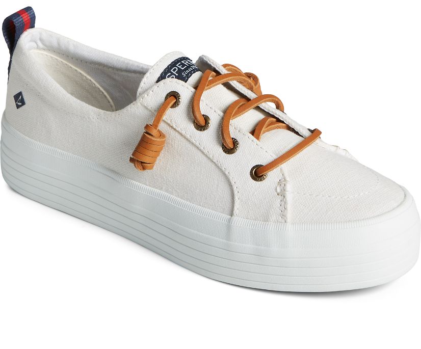 Zapatillas Sperry Crest Triple Blancas | MIESQC193