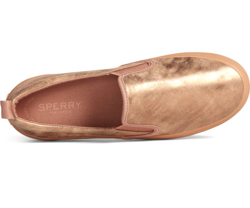 Zapatillas Sperry Crest Twin Gore Metallic Cuero Rosas | LXMEZT134