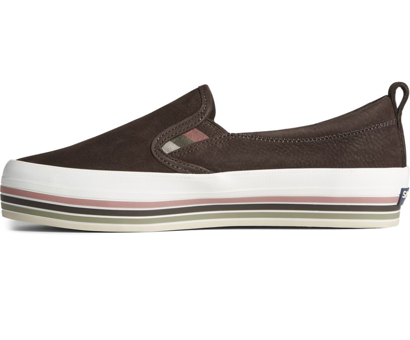 Zapatillas Sperry Crest Twin Gore Platform Multi Stripe Marrones | XYEKCZ128