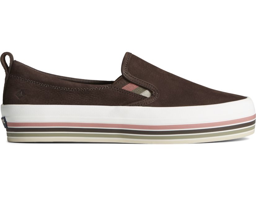 Zapatillas Sperry Crest Twin Gore Platform Multi Stripe Marrones | XYEKCZ128