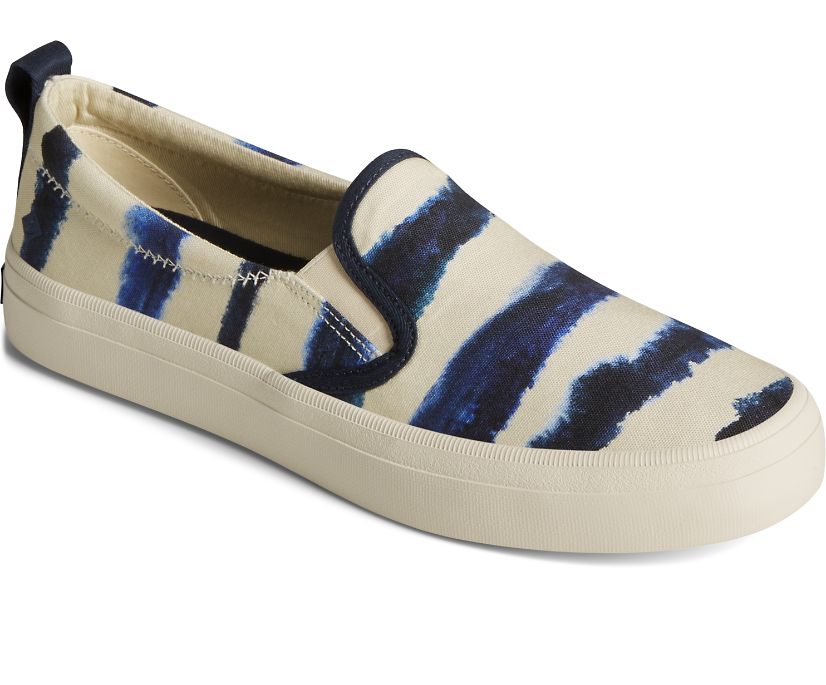 Zapatillas Sperry Crest Twin Gore Tie Dye Stripe Azul Marino | SBCNWA185