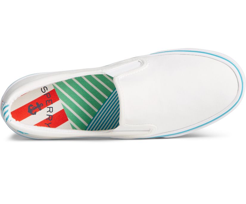 Zapatillas Sperry Crest Twin Gore Twisted Textile Slip On Blancas | VLWMJX214