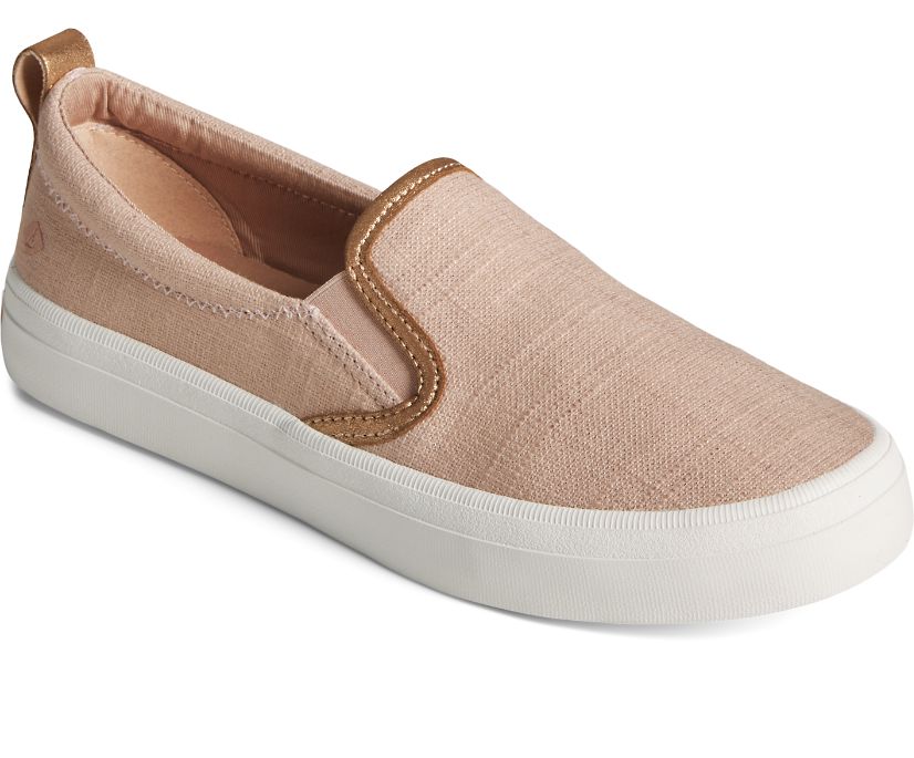 Zapatillas Sperry Crest Twin Sparkle Gore Cross Linen Rosas | ESJUBF643