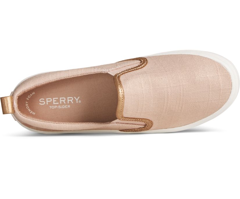 Zapatillas Sperry Crest Twin Sparkle Gore Cross Linen Rosas | ESJUBF643