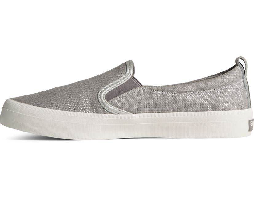 Zapatillas Sperry Crest Twin Sparkle Gore Cross Linen Gris | VUGYFQ847