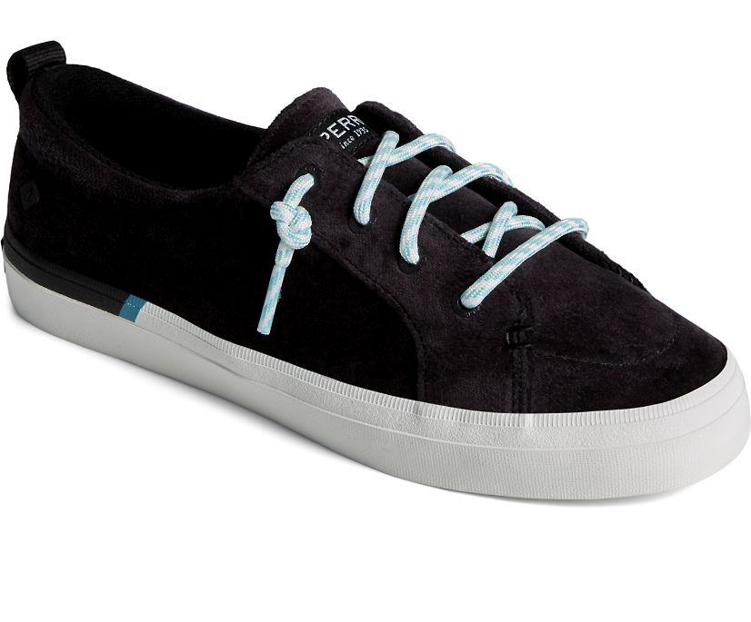 Zapatillas Sperry Crest Vibe Brushed Cotton Negras | UNZXBT503