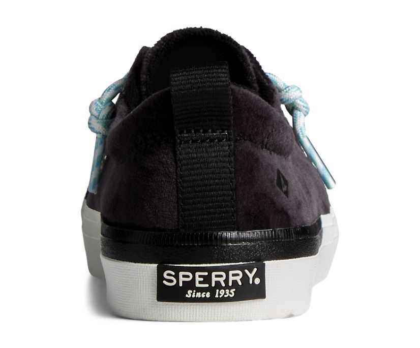 Zapatillas Sperry Crest Vibe Brushed Cotton Negras | UNZXBT503