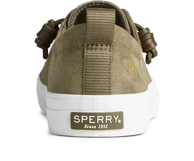 Zapatillas Sperry Crest Vibe Camo Metallic Cuero Verde Oliva | DBQWNG842