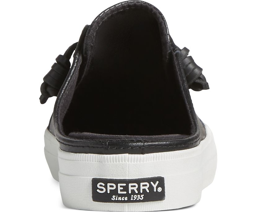 Zapatillas Sperry Crest Vibe Cuero Mule Negras | PZSNOG641