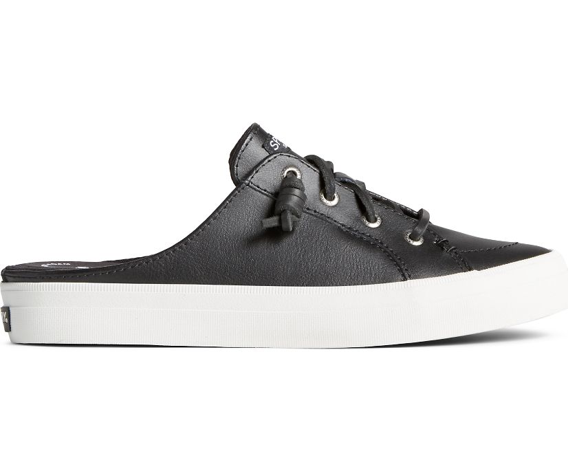 Zapatillas Sperry Crest Vibe Cuero Mule Negras | PZSNOG641