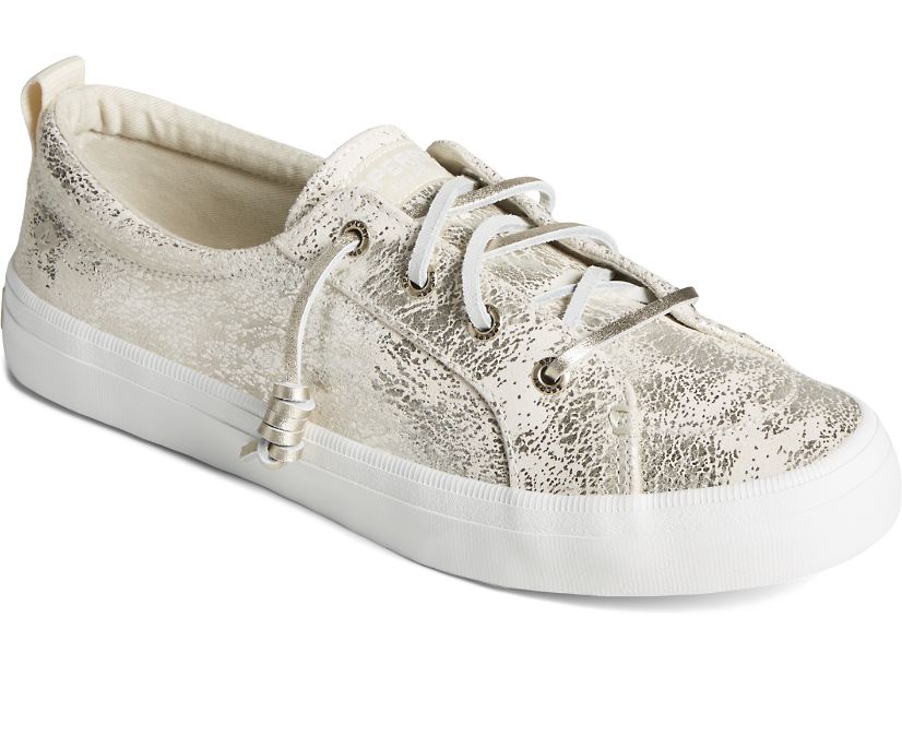 Zapatillas Sperry Crest Vibe Metallic Blancas | VKWRST402