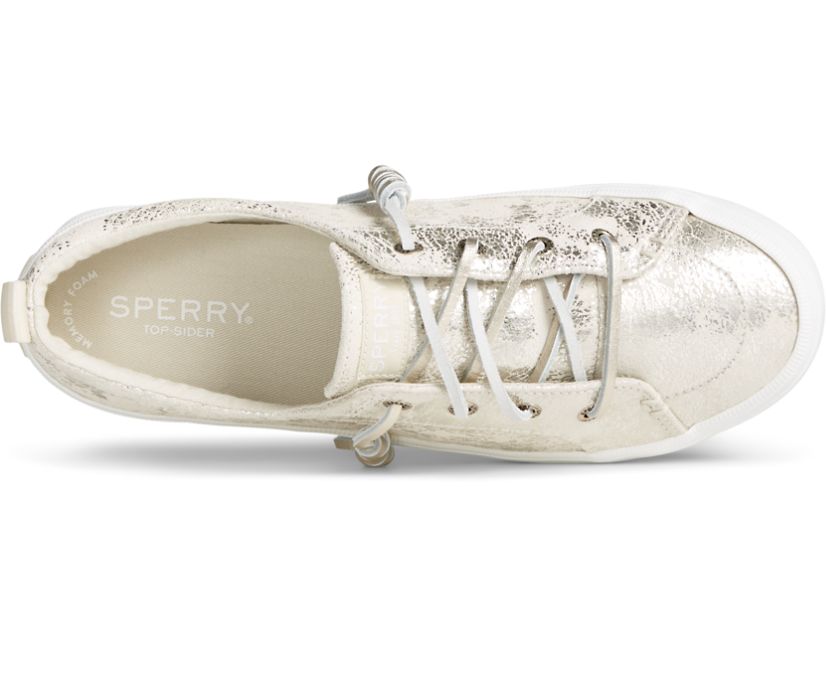 Zapatillas Sperry Crest Vibe Metallic Blancas | VKWRST402