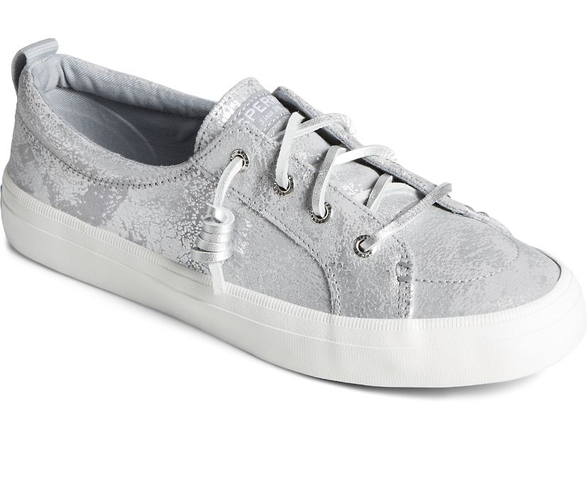 Zapatillas Sperry Crest Vibe Metallic Plateadas | CEFYXT389