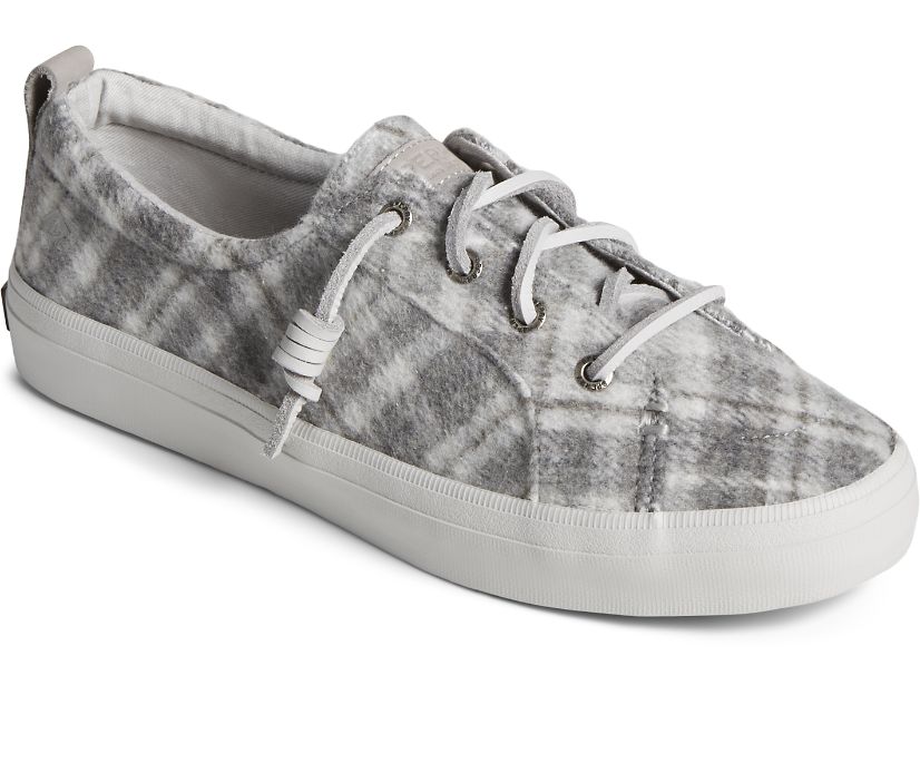 Zapatillas Sperry Crest Vibe Plaid Lana Gris | WYHDUX916