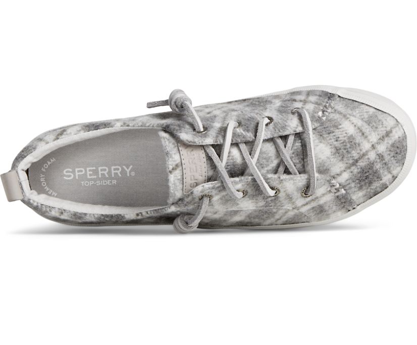 Zapatillas Sperry Crest Vibe Plaid Lana Gris | WYHDUX916