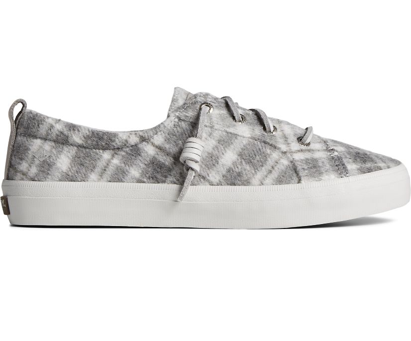 Zapatillas Sperry Crest Vibe Plaid Lana Gris | WYHDUX916