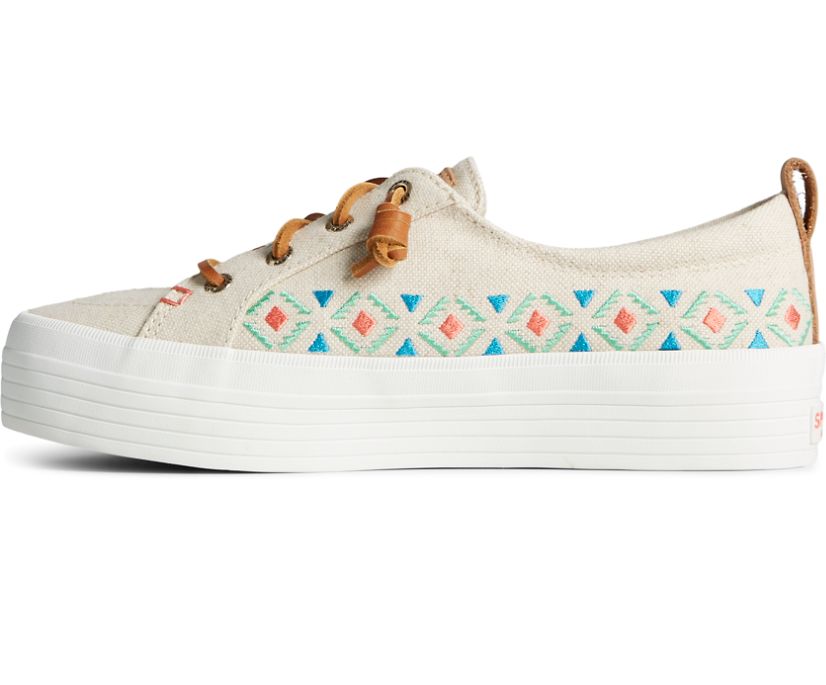 Zapatillas Sperry Crest Vibe Platform Embroidered Marrones | VBXNPL214