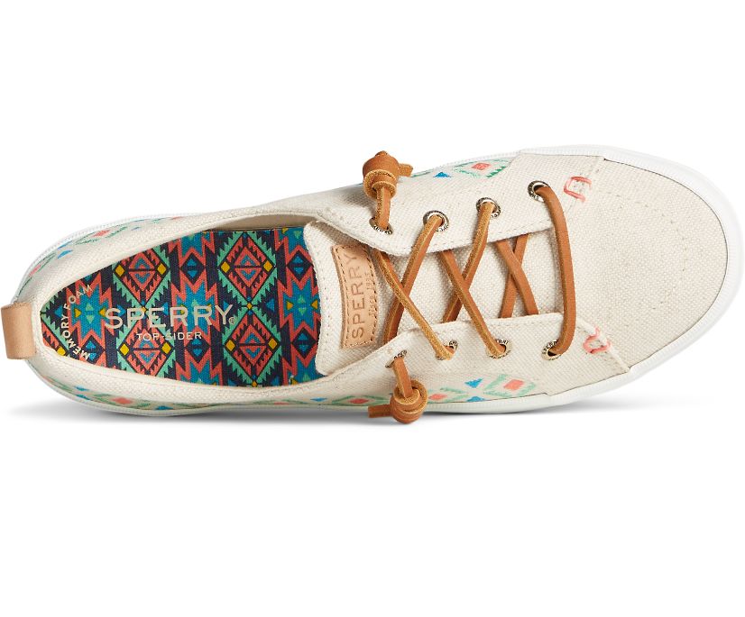 Zapatillas Sperry Crest Vibe Platform Embroidered Marrones | VBXNPL214