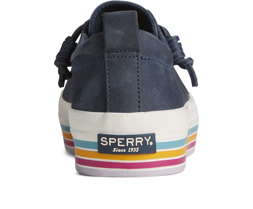 Zapatillas Sperry Crest Vibe Platform Stripe Azul Marino | LQWCSD427