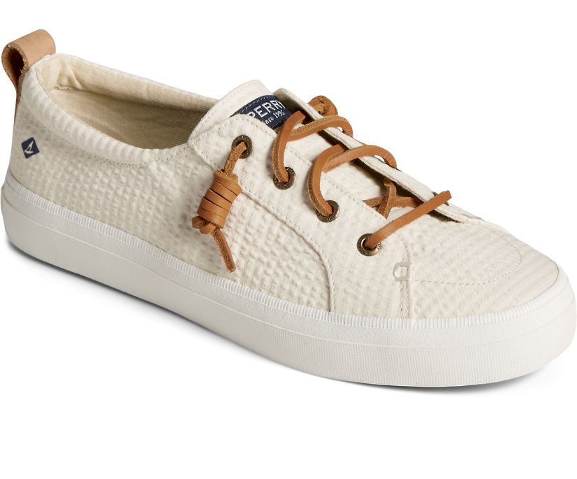 Zapatillas Sperry Crest Vibe Seersucker Blancas | QGDZRA739