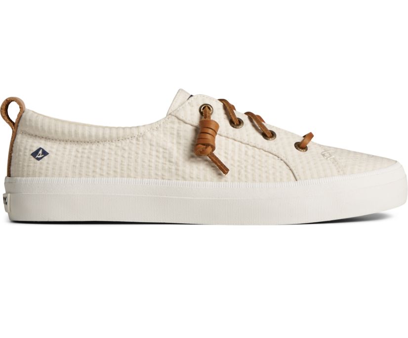 Zapatillas Sperry Crest Vibe Seersucker Blancas | QGDZRA739