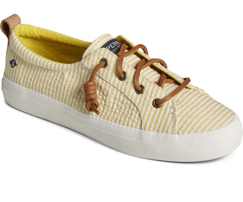 Zapatillas Sperry Crest Vibe Seersucker Amarillo | WHEGUV165