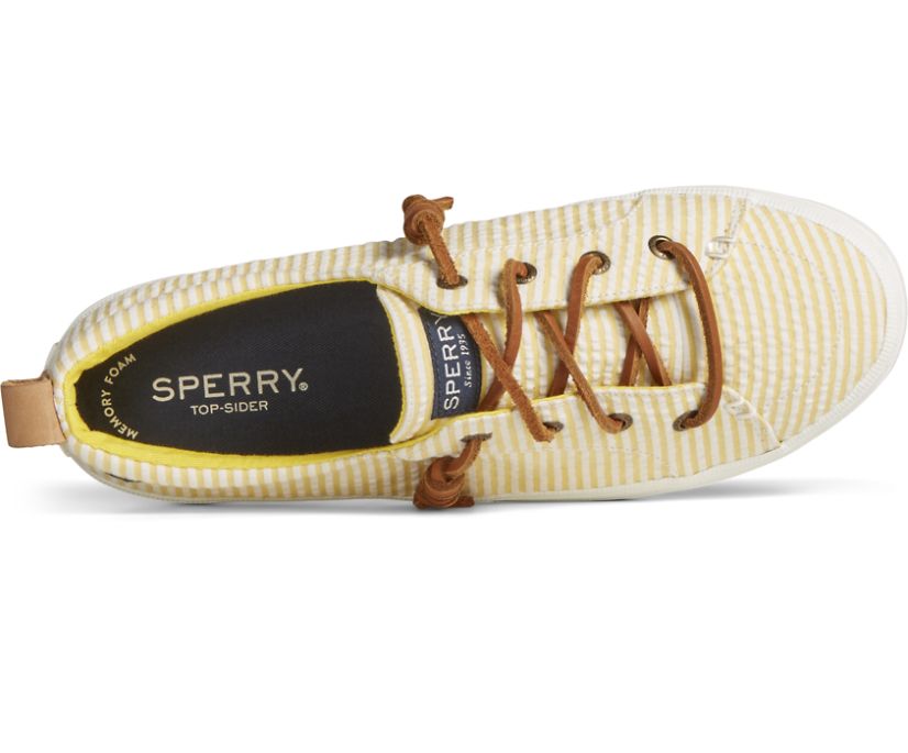 Zapatillas Sperry Crest Vibe Seersucker Amarillo | WHEGUV165