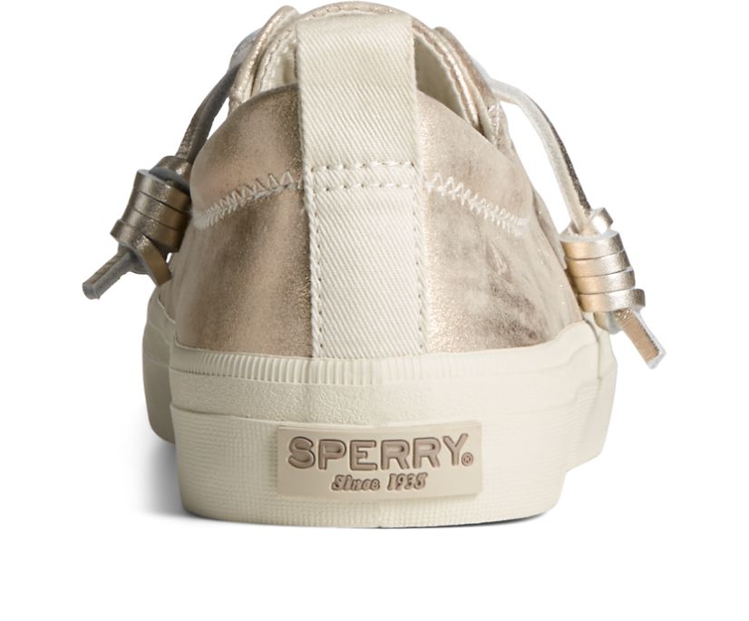 Zapatillas Sperry Crest Vibe Shimmer Cuero Blancas | EHTFZO914