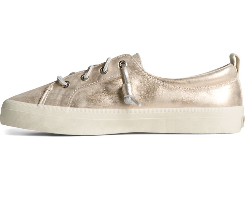 Zapatillas Sperry Crest Vibe Shimmer Cuero Blancas | EHTFZO914