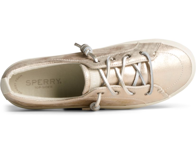 Zapatillas Sperry Crest Vibe Shimmer Cuero Blancas | EHTFZO914