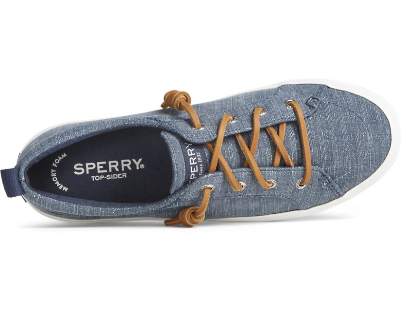 Zapatillas Sperry Crest Vibe Textile Stripe Azul Marino | MXLRIT081