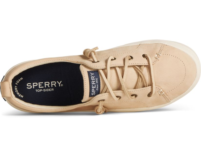 Zapatillas Sperry Crest Vibe Tumbled Cuero Blancas | ANVQRI718