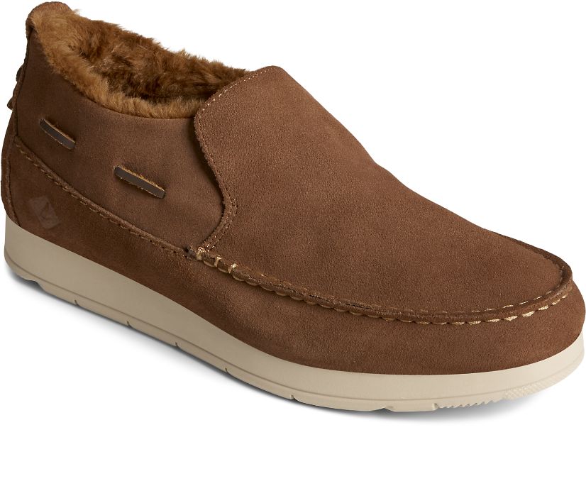 Zapatillas Sperry Moc-Sider Suede Slip On Marrones | UMIGER085