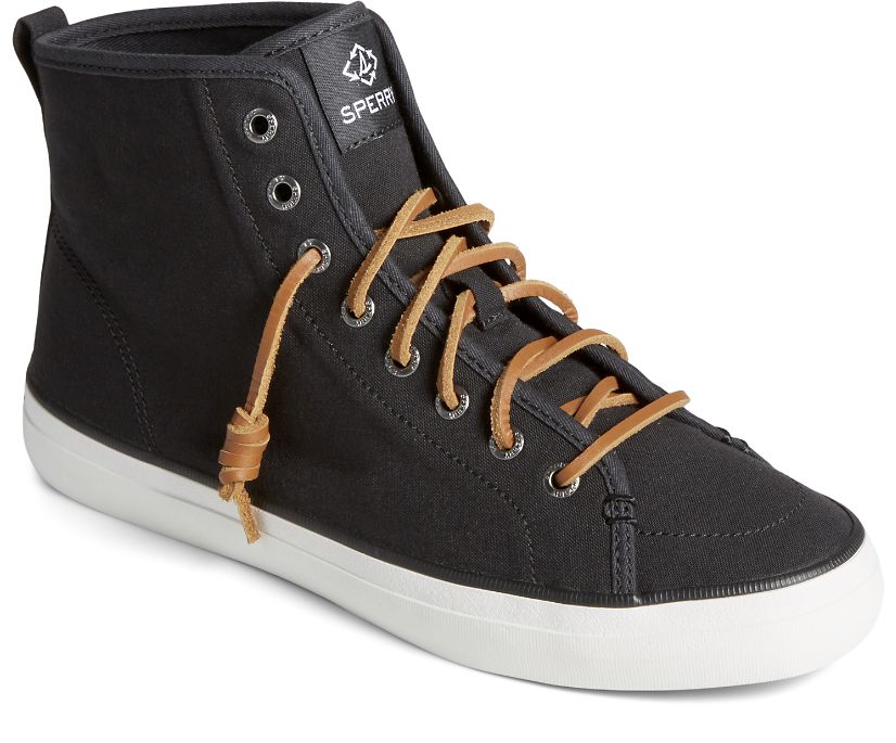 Zapatillas Sperry SeaCycled™ Crest High Top Negras | TMEOVH380