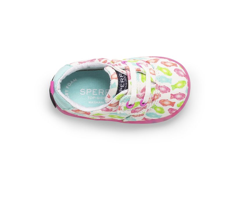 Zapatillas Sperry Spinnaker Crib Junior Washable Blancas Multicolor | MLGPYQ280