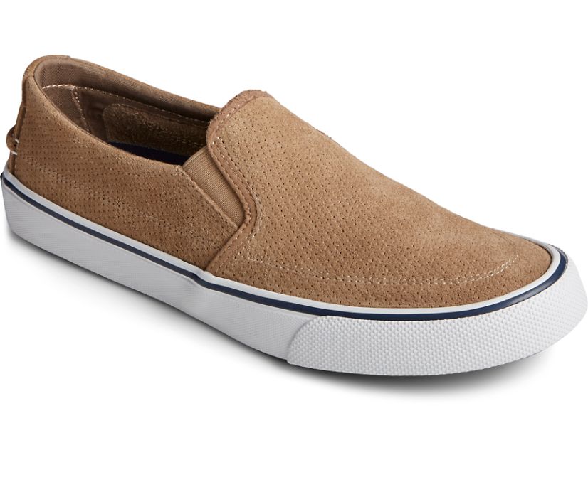 Zapatillas Sperry Striper II Twin Gore Perforated Slip On Gris Marrones | ZOIEMD413