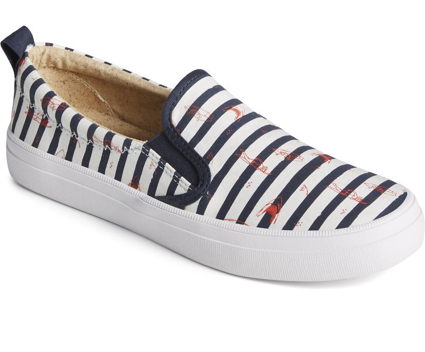 Zapatillas Sperry x JAWS Crest Twin Gore Stripe Slip On Azules | GAQJOF580