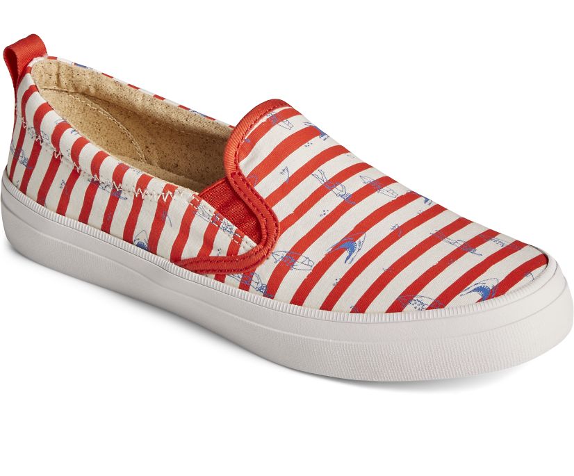 Zapatillas Sperry x JAWS Crest Twin Gore Stripe Slip On Rojas | HDJYGA512