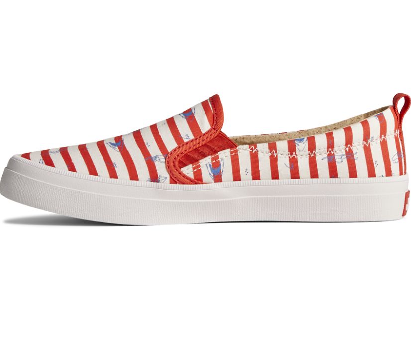 Zapatillas Sperry x JAWS Crest Twin Gore Stripe Slip On Rojas | HDJYGA512