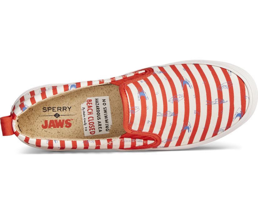 Zapatillas Sperry x JAWS Crest Twin Gore Stripe Slip On Rojas | HDJYGA512