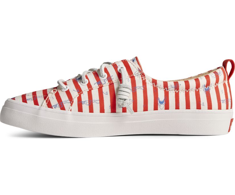 Zapatillas Sperry x JAWS Crest Vibe Stripe Rojas | LBVDQA528