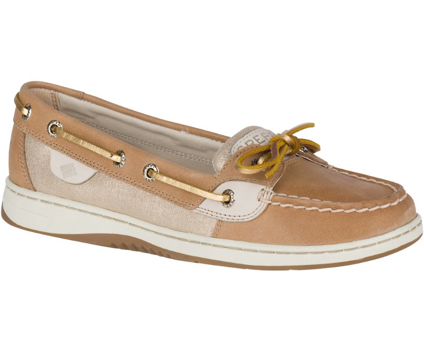 Zapatos del Barco Sperry Angelfish Metallic Beige Metal | TULZDK309