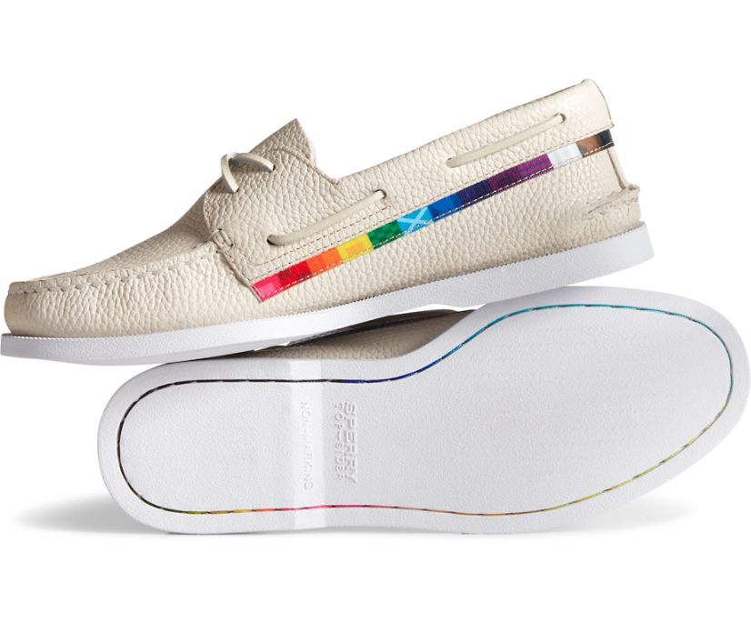 Zapatos del Barco Sperry Authentic Original Pride Blancas Multicolor | BKVMOU386