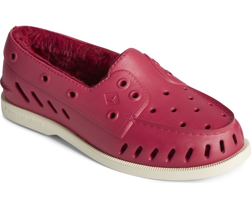 Zapatos del Barco Sperry Authentic Original Float Cozy Rojas | DPERAG574