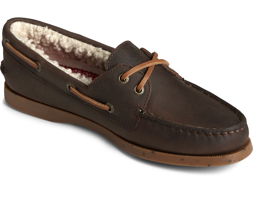 Zapatos del Barco Sperry Authentic Original Cozy Hot Cocoa Marrones | DRPYHZ695