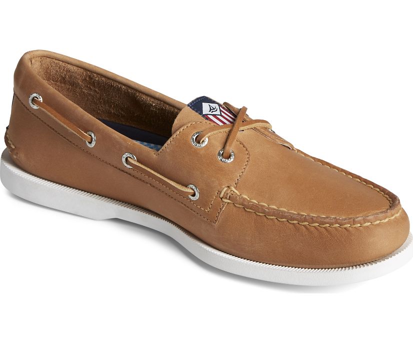 Zapatos del Barco Sperry Authentic Original Americana 2-Eye Marrones | FGBJKL032