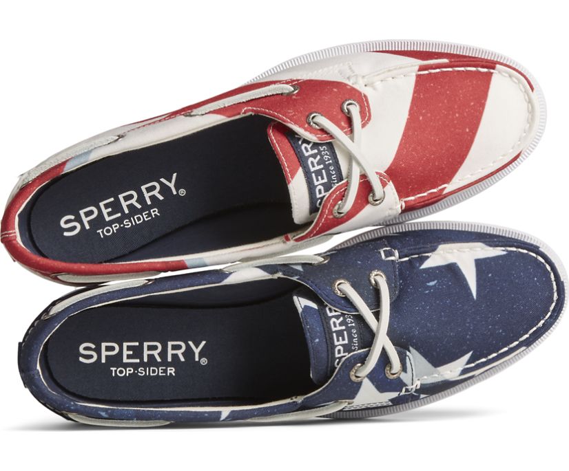 Zapatos del Barco Sperry Authentic Original Americana Stars & Stripes 2-Eye Rojas Blancas Azules | GKHMOL501