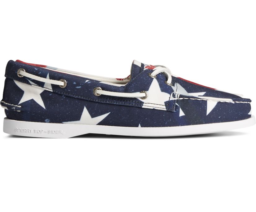 Zapatos del Barco Sperry Authentic Original Americana Stars & Stripes 2-Eye Rojas Blancas Azules | GKHMOL501