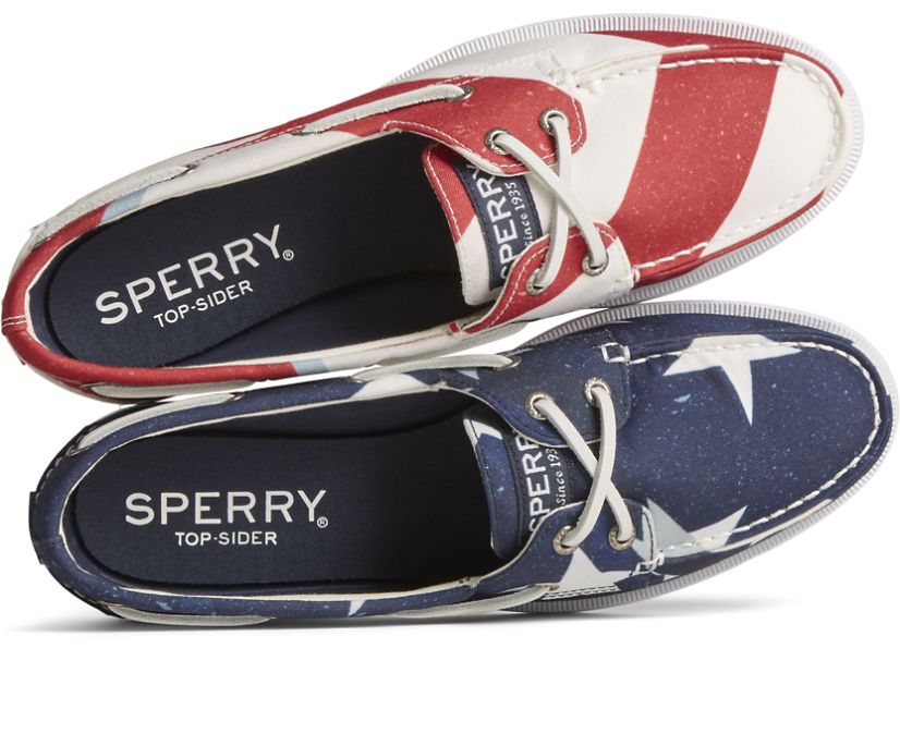 Zapatos del Barco Sperry Authentic Original Americana Rojas Blancas Azules | IGOZYW827