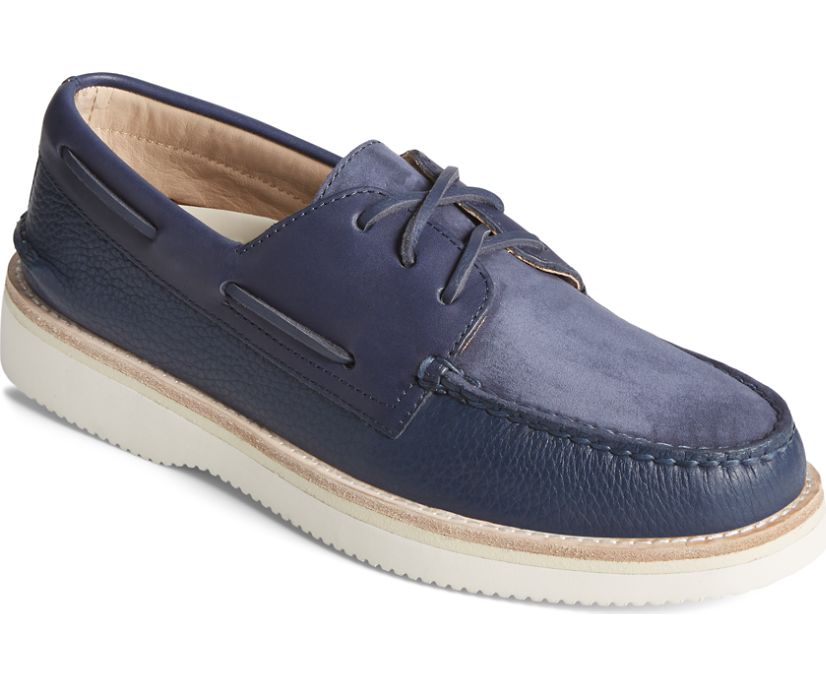 Zapatos del Barco Sperry Authentic Original Vibram 3-Eye Azul Marino | JHIGFE753